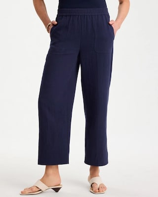 Cotton Gauze Tapered Crop Pant | Chico's